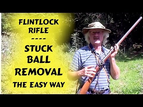 How to remove a stuck ball in your flintlock rifle. Dryball