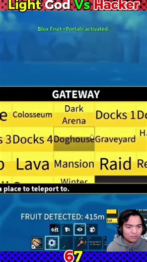 Light God Vs Hacker #bloxfruits #roblox #jujubotv #fyp #amirkhanvoice