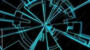 A 20 second Tron inspired abstract concentric line loop.