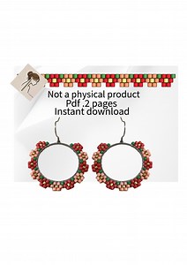 3D Flower Earring Pattern: Miyuki Delica Beads, Brick Stitch (PDF Download) Ruffle Earring Patterns - Etsy