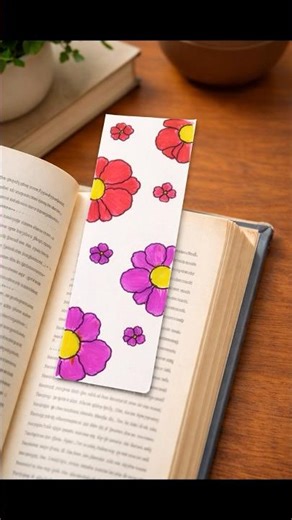 diy aesthetic bookmark🌸🌼 #bookmark #aestheic #bookmarkideas