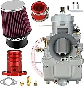 VM34 Carburetor Kit Replacement for Predator 420 301cc GX390 GX340 GX270 13Hp 15Hp Engine Mini Bike Go Kart Cart Water Pump Pressure Washer Powersports Parts Intake Manifold