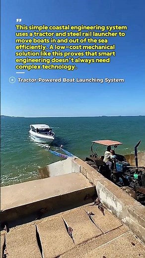 Tractor Powered Boat Launcher at the Beach Coastal Innovation SmartTech #Engineering #BoatLife #USA