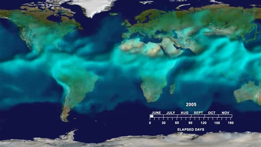 The concentration of water vapor, Earth’s most abundant greenhouse gas, is rising as our climate warms. But water vapor isn’t causing human-produced global warming. Instead, it’s amplifying it. Learn why: https://climate.nasa.gov/ask-nasa-climate/3143/steamy-relationships-how-atmospheric-water-vapor-supercharges-earths-greenhouse-effect/ Video: Water vapor in the atmosphere during the summer and fall of 2005. Credit: NASA/JPL-Caltech | NASA Climate Change