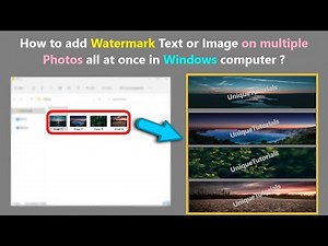 How to add Watermark Text or Image on multiple Photos all at once in Windows computer ?