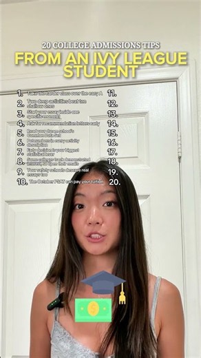 Twenty college admissions tips! 💭