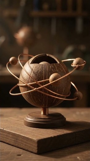 Turning a Trash Coconut Shell Into a Miniature Solar System Orrery!