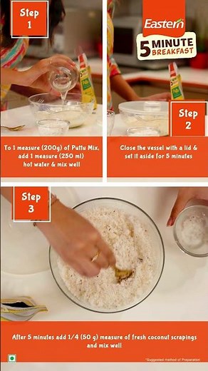 No-Cook Puttu in 5 Minutes! | Soft & Fluffy Puttu Without Steaming | Eastern