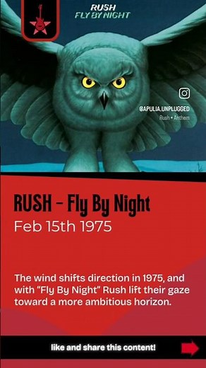 RUSH - Fly By Night (1975) #rush #neilpeart #psychedelicrock #70srock #onthisday #rockreview #rock