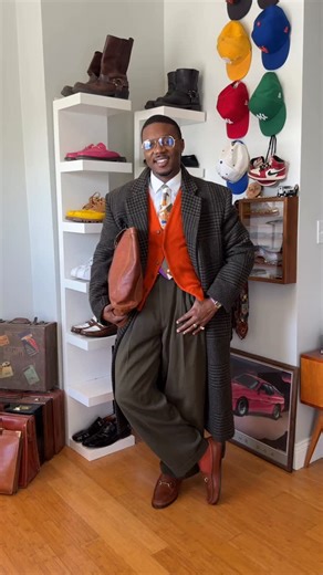 Jon-Jon Prejean | Loving this 80s-90s business core style look very daring and colorful. Here we have pleated trousers oxford button shirt, colorful tie,... | Instagram