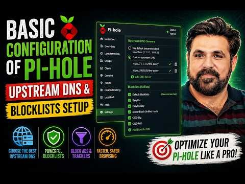 Basic Configuration of Pi-hole DNS | Upstream DNS & Blocklists Setup (Urdu/Hindi)