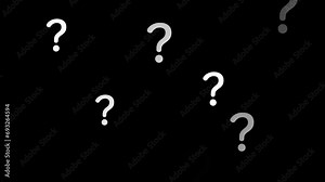 Animation of a lot of question mark appearing and disappearing