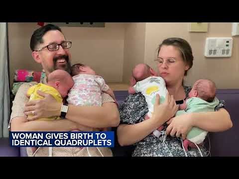 Family welcomes 1 in 11 million identical quadruplets