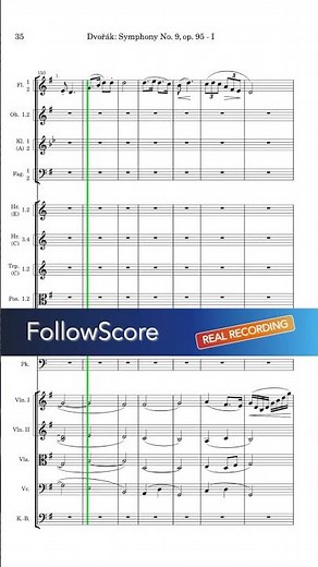 Dvořák – Symphony No. 9 “New World” Op. 95: 1st Movement (Full Score) | Sheet Music & Real Recording