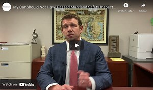 Car Should Not Have Passed Maryland Safety Inspection - Whitney, LLP
