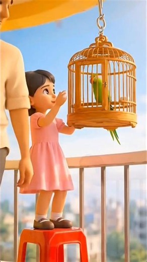 Kya bachi ne sahi Kiya 😳🥰 ll #parrot vala video #bird #birds #bird vala video #animals #Shorts