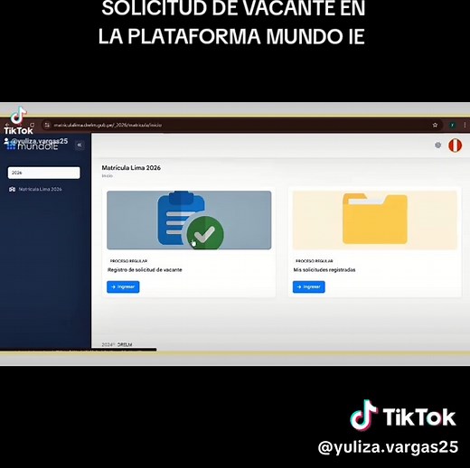 Seguimiento de Solicitud de Vacante en Matrícula Digital 2026