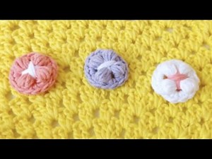 Crochet Flower Button Pattern - Jasmine Stitch Button
