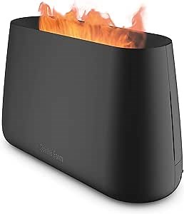 Stadler Form Ben humidifier and aroma diffuser, ultrasonic nebuliser for rooms of up to 270 sq. ft., incl. open fire effect, black