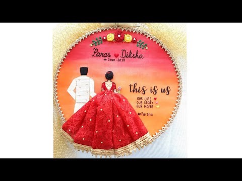 How to paint Fabric for embroidery Hoop |Embroidery Hoop art |Fabric painting |Evening sky painting