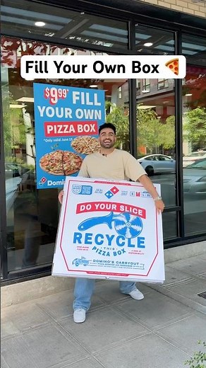 Domino’s has fill your own pizza box so I made a massive box 🍕
