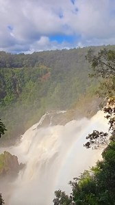 2.3K views · 134 reactions | Skyrail Rainforest Cableway capturing a double dose of magic!  Din Din (Barron Falls) is roaring in full flow. And if that wasn’t breathtaking enough, rainbows are dancing in the gorge, adding a little extra sparkle to the journey!✨ Nature’s putting on a spectacular show. Are you ready to see it for yourself?  Book now!  https://bit.ly/414SS9Z | Kuranda Scenic Railway | Facebook