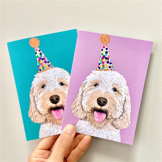 Light Cockapoo Gotcha Day Card - Blank Inside - Etsy
