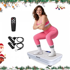 BEF Vibrating Plate Exercise Machine with LED Display, 200 Adjustable Speeds Power, 300 lbs 150 watts Shake Board Sport Gym for Women and Men, Gray