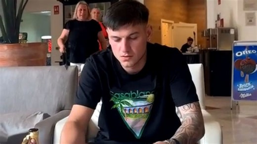 Boy’s face lights up after his mom surprises him with a birthday hug