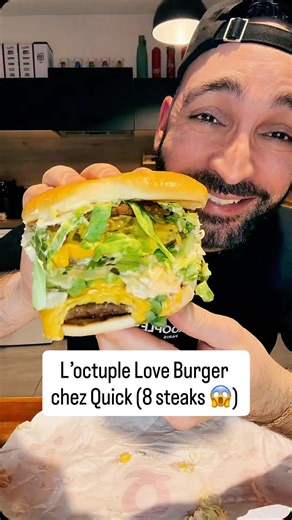 Vahé_Koko | 💘🍔 Le Giant Double Love… le burger de Saint‑Valentin qui ne fait pas semblant. @quick.france Un pain en forme de cœur, et surtout… 4... | Instagram