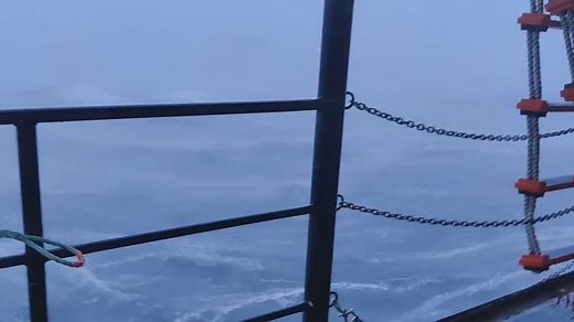 Coast Guard Cutter Decisive Braves High Swells in Hurricane Sally