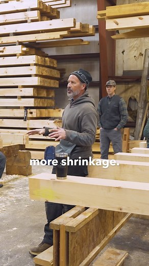 Shelter Institute on Instagram: "When are your heavy timbers done shrinking? • • • • #timberframe #timberframing #education #course #housebuilding #homebuilding #woodworking #shelterinstitute #explore #construction #homeownership #handmade #home #thinkbuildlive"