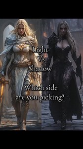 Light Vs Shadow, pick your side. #fantasy #magic #knight #angel #witch | MysticFortunes