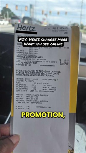 POV: Your Hertz rental could be costing you hundreds! Show us your receipt!