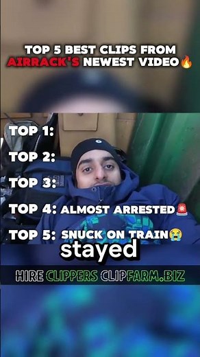 Top 5 Best Moments from Airrack’s Train Adventure 😱🚆‪@airrack‬ #clipfarm #airrack