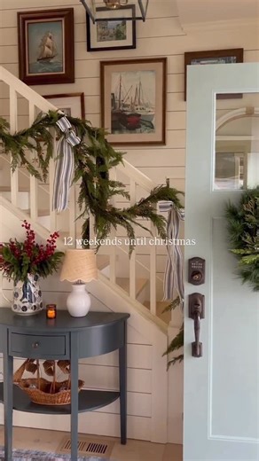 The Inspired Room 🏡 Coastal Cottage on Instagram: "Can you believe there are only twelve weekends until Christmas? Here’s my secret to a peaceful season… Prep now, and the holidays will feel cozy—not chaotic. 🍂🦃🎄 Comment SHOP for these sources ✨ (cozy scalloped shade lamp, tree plates and mug, entry table) and more of my holiday @wayfair favorites! ➡️ https://liketk.it/5pkLs Pour a steaming cup of tea, grab a pretty pen + notepad, and start a seasonal brainstorm: ✨ What do you want Thanksgiv