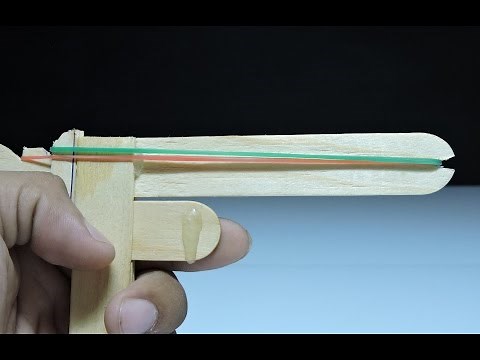 How to make a Rubber Band Gun - Pocket Pistol