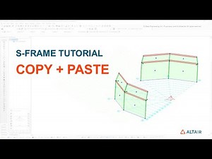 How to use S-FRAME's Copy and Paste Command