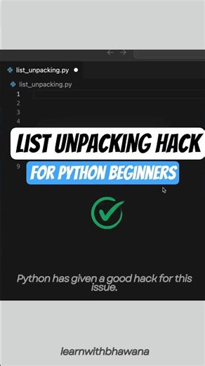 Are You A Python Beginner? Don’t Miss This Trick!🚫 * Unpacking for List #shorts #viral #python