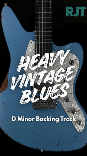 Heavy Vintage Blues Guitar Backing Track In D Minor #backingtrack #guitar #shorts