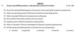 PART-DV Answer any FOUR questions, each question carries Five ... | Filo