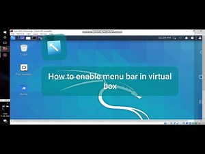 How to enable and disable menu bar in virtualbox
