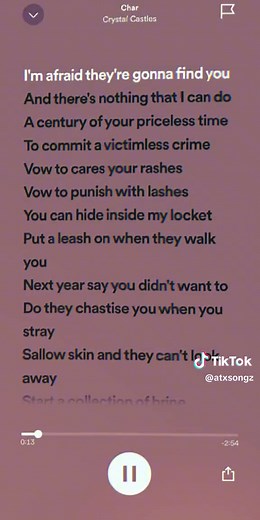 Char - Crystal Castles: Lyrics, Remixes, and Edits