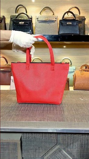 Red Weaving Pattern Tote Bag