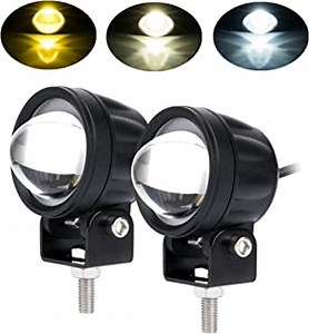 Motorcycle Driving Lights, 2 Pack Amber White fog lights 60W Headlights Round Led Offroad Light for Motorcycle Truck SUV UTV ATV Tractor