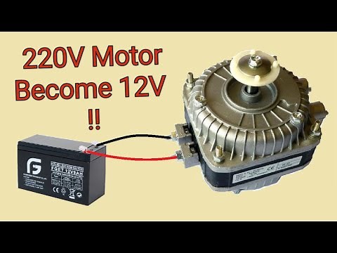 Low Voltage Induction Motor / How to convert a 220V Motor to 12V Motor