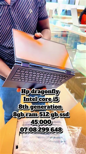 HP EliteBook Dragonfly (Intel Core i5 | 8GB | 512GB) ✨ Key Specs & Features \t•\t💻 Processor: Intel Core i5 (generation may vary) \t•\t⚡ Memory: 8GB RAM – smooth multitasking \t•\t💾 Storage: 512GB SSD – fast boot & app loads \t•\t📊 Display: Premium business-grade screen (HD /FHD depending on unit) \t•\t🔐 Security: Enterprise-class security features (TPM, privacy options) \t•\t🔋 Battery: Excellent battery life for all-day use \t•\t🔊 Audio: Crisp audio with premium tuning \t•\t🔌 Connectivit