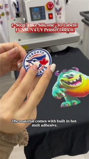 Amazing! This 3D embossed effect on clothing is actually printed by a UV printer!
