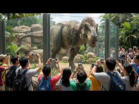 I Visited a Real Dinosaur Zoo – Giant T-Rex Behind the Glass! 🦖