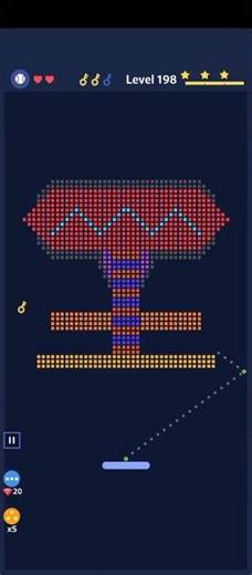 Break Bricks Level 198 | Perfect Ball Control Gameplay #shorts